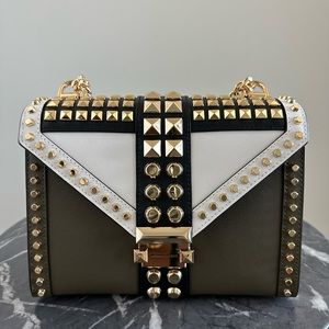 Michael Kors Studded Two Tone Convertible Whitney Bag - Brand New With Tags